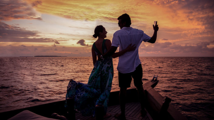 Romantic luxury sunset cruise Maldives